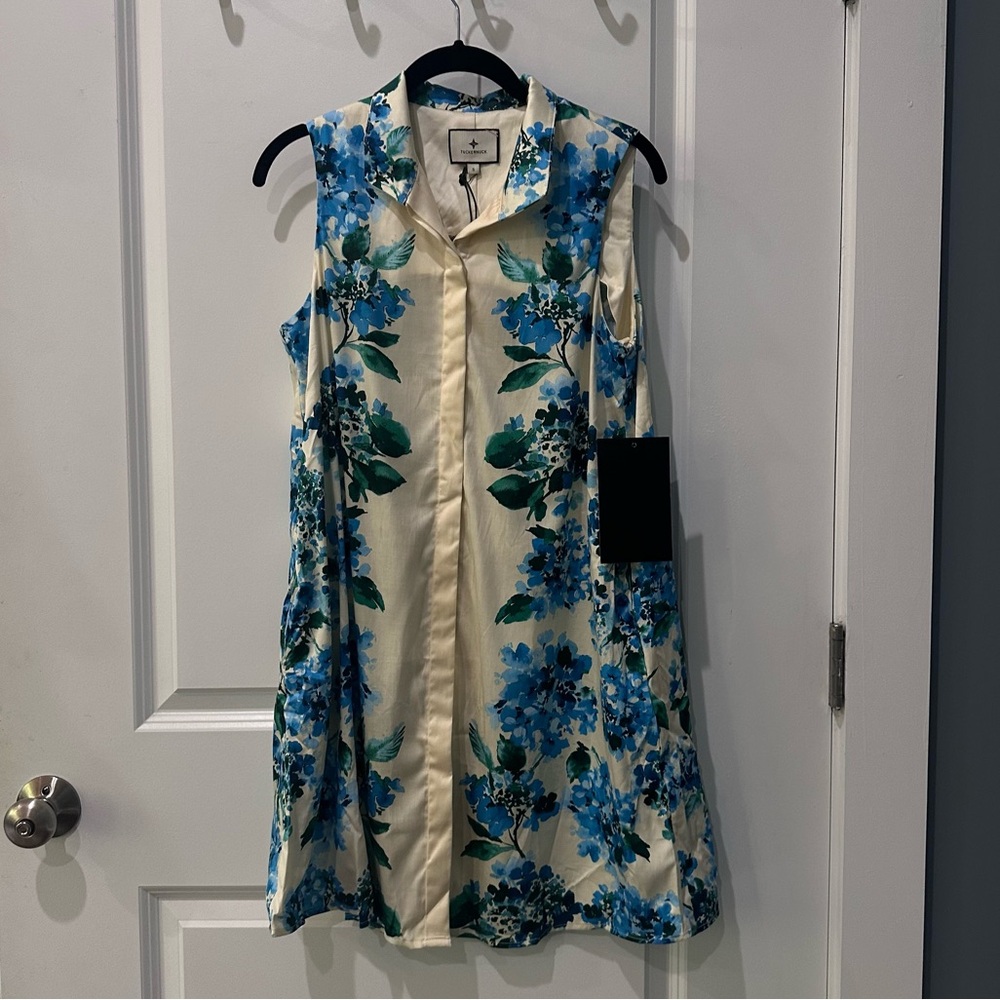 Tuckernuck Water's Edge Hydrangea Sleeveless Charlie Dress - Picture 11 of 15